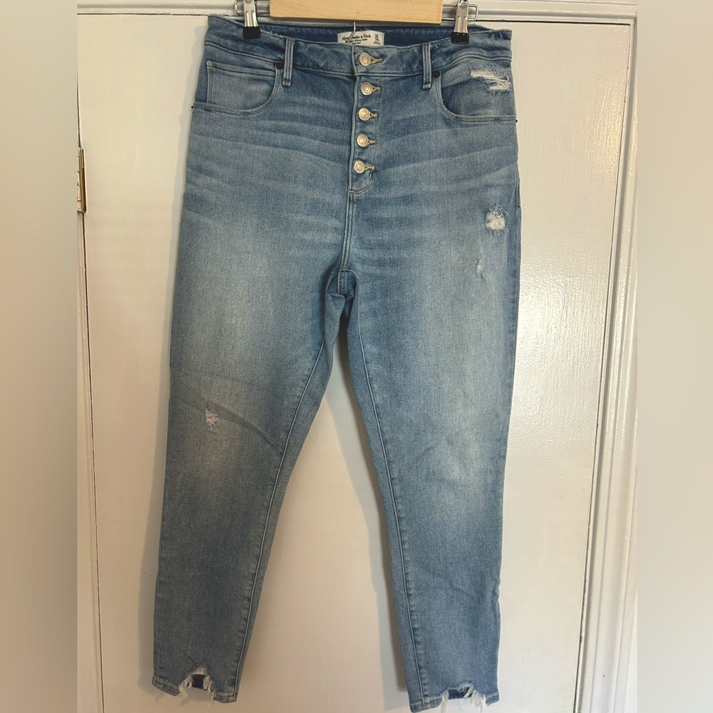 Abercrombie & Fitch Super Skinny Ankle High Rise Jeans Curve Love
